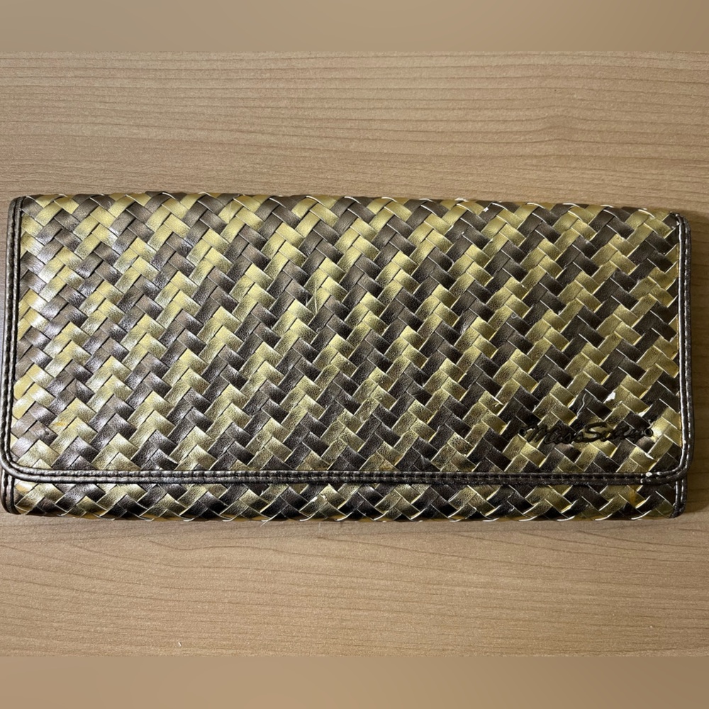 Miss Sixty Woven Metallic Clutch with Mirror